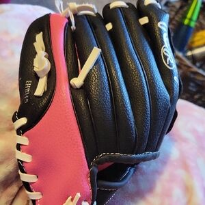 Pink and Black Baseball Glove RAWLINGS 9 Inch